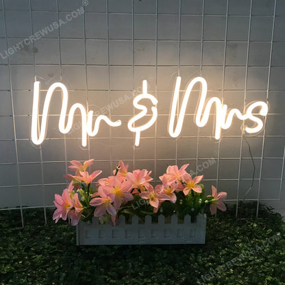 Decoración de luz de letrero de neón LED para fiesta de bodas