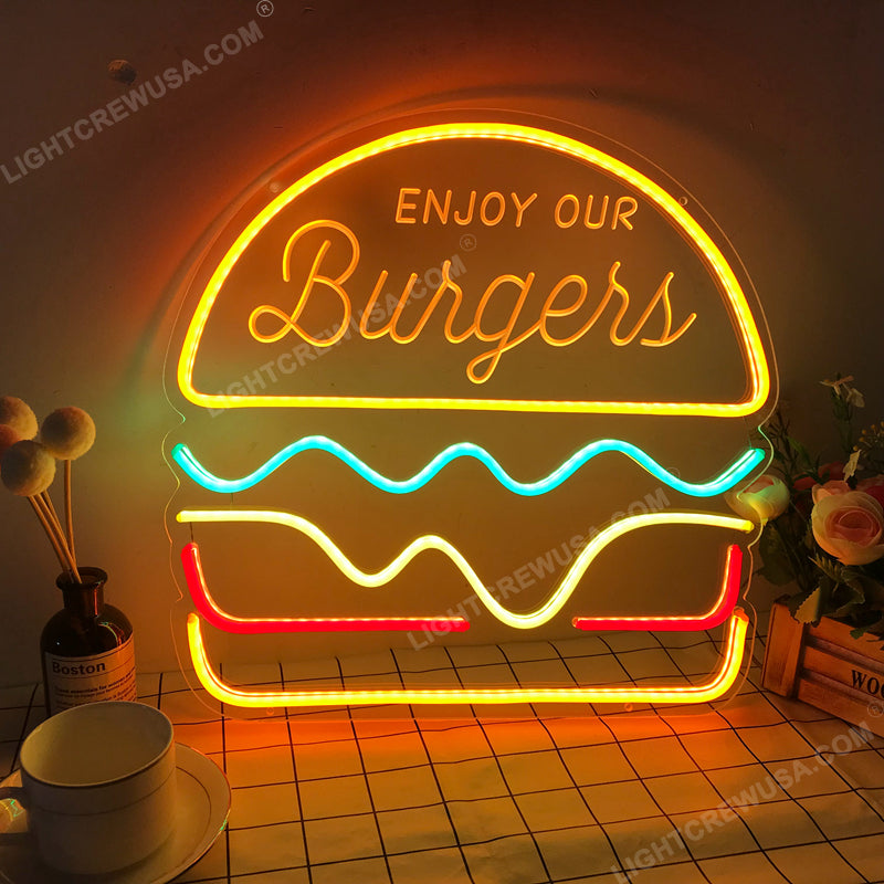 Burgers LED Neon Light Sign Neon Sign