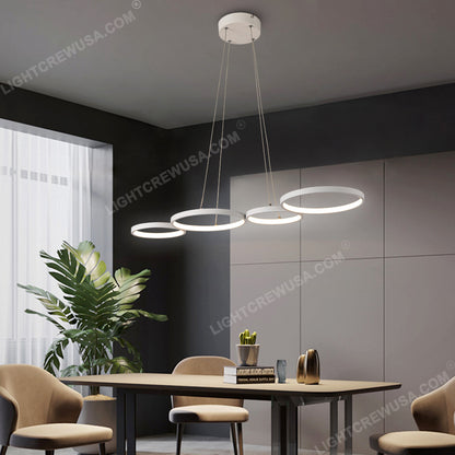 FOUR CIRCLE WIRE PENDANT LIGHTS