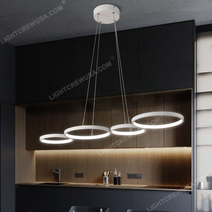 FOUR CIRCLE WIRE PENDANT LIGHTS