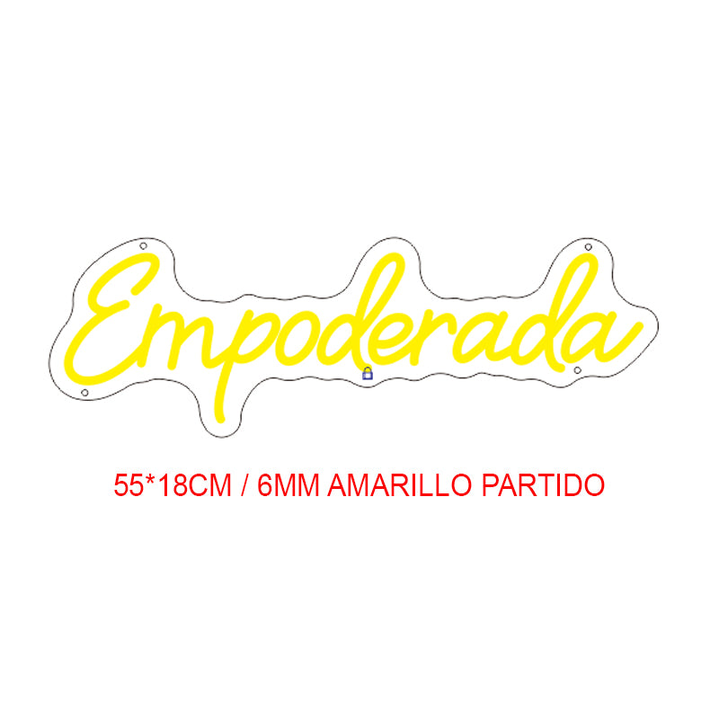 Empoderada' - Neón Inspirador para Mujeres Fuertes | Decoración Moderna y Empoderante