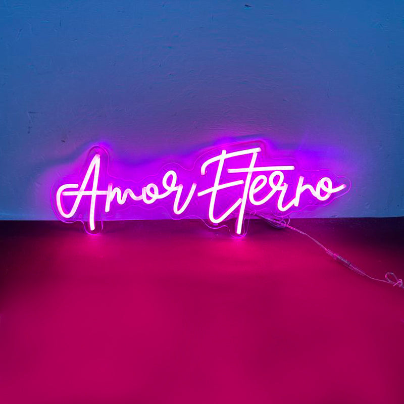 💖 'Amor Eterno' - Neón Decorativo | Luz de Amor Incondicional y Duradero para Parejas