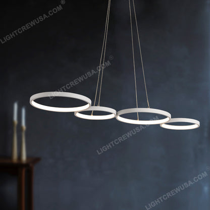 FOUR CIRCLE WIRE PENDANT LIGHTS