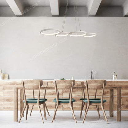 FOUR CIRCLE WIRE PENDANT LIGHTS