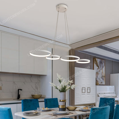 FOUR CIRCLE WIRE PENDANT LIGHTS