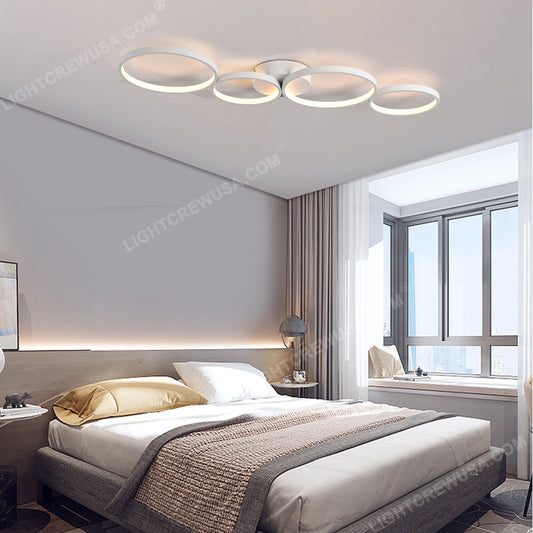 4 RINGS CEILING FLUSH MOUNT CEILING LIGHTS