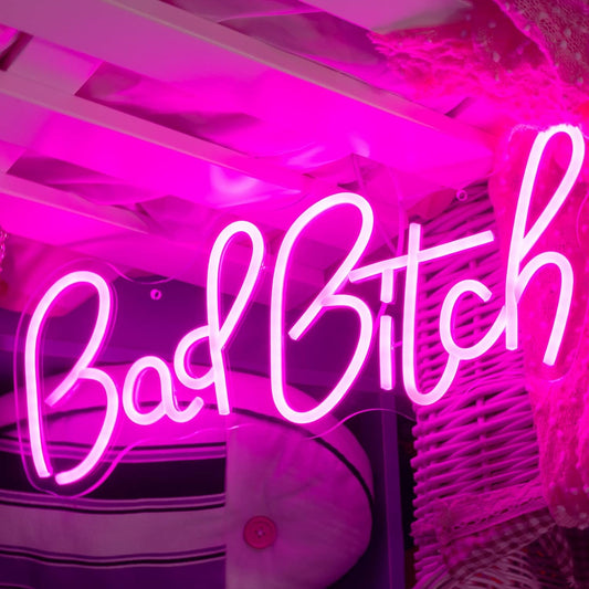 Bad Bitch Neon Sign Letter Neon Light Pink Led Sign Neon Sign