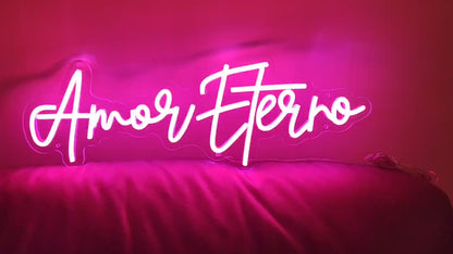 💖 'Amor Eterno' - Neón Decorativo | Luz de Amor Incondicional y Duradero para Parejas